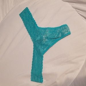 New turquoise Victoria secret lace thong